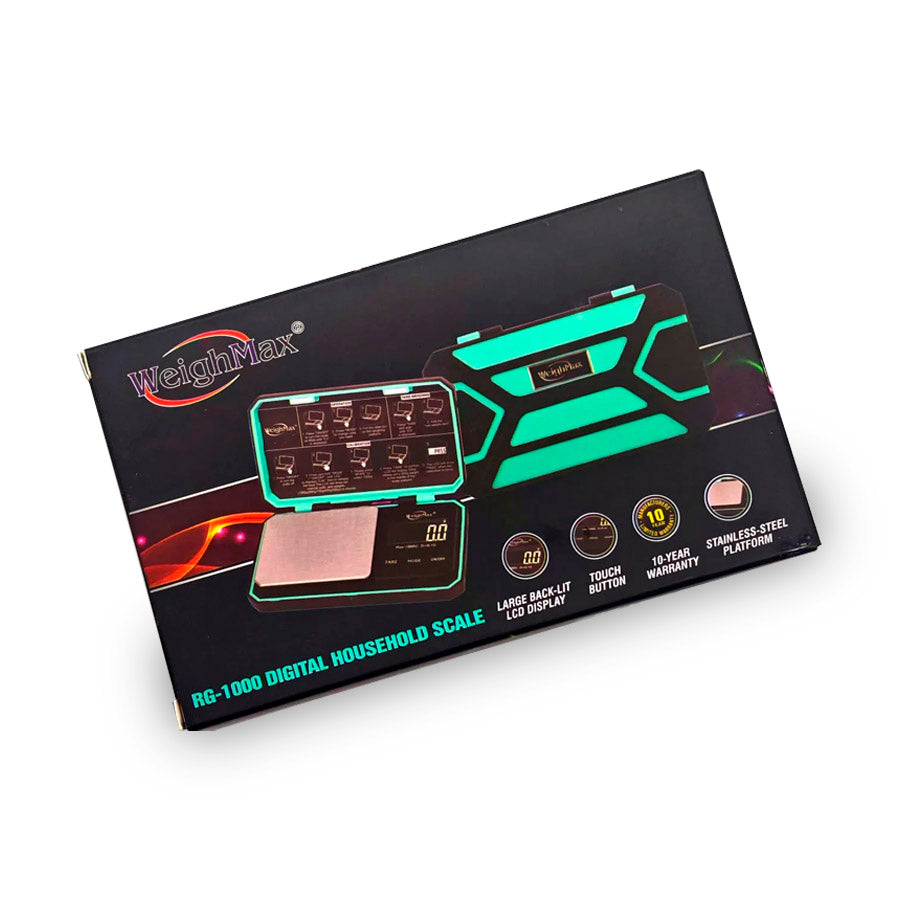 WEIGHMAX RG-1000 SERIES DIGITAL HOUSEHOLD SCALE 1000G X 0.1G GREEN