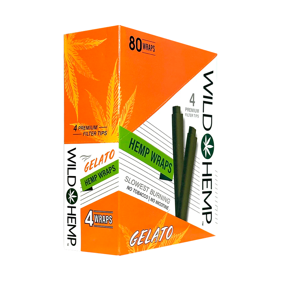 WILD HEMP WRAPS 4/PK 20PK/DISPLAY GELATO