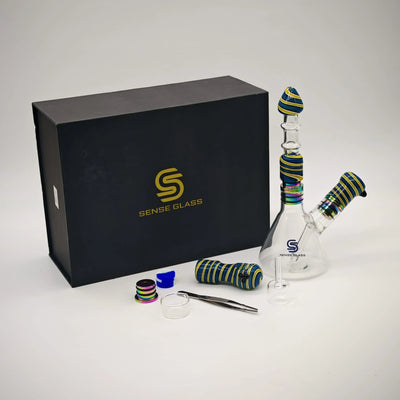 SENSE GLASS WATERPIPE KIT (WP-2762) BLUE