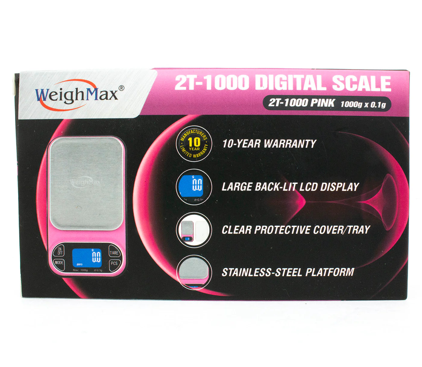WEIGHMAX DIGITAL SCALE 2T-1000 1000gX0.1g PINK