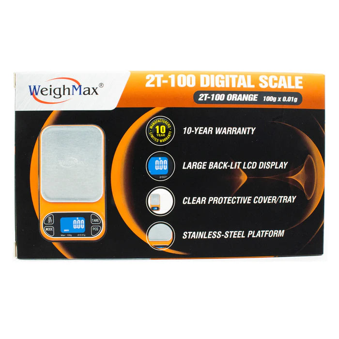WEIGHMAX DIGITAL SCALE 2T-100 100gX0.01g ORANGE