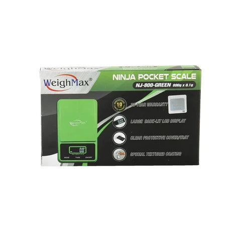 WEIGHMAX NINJA POCKET SCALE NJ-800 800G X 0.1G GREEN