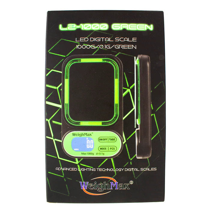 WEIGHMAX LED DIGITAL SCALE L2-1000 1000G X 0.1G GREEN