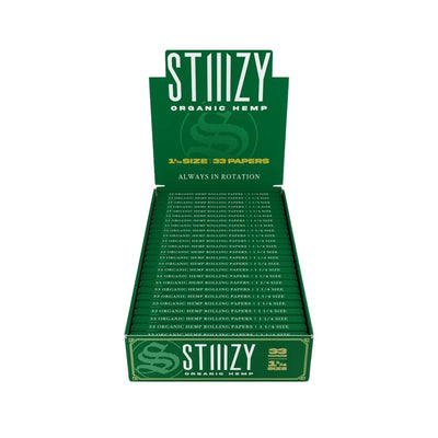 STIIIZY PREMIUM ROLLING PAPERS 1 1/4 SIZE 33PK/25PK ORGANIC HEMP