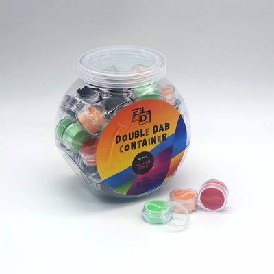 DOUBLE DAB CONTAINER 60pc ROUND 10ML SL136DD