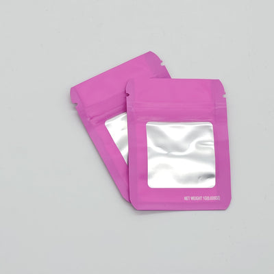 MYLAR BAGS PINK W/WINDOW 3x2.5