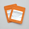 MYLAR BAGS ORANGE W/WINDOW 3.5X5
