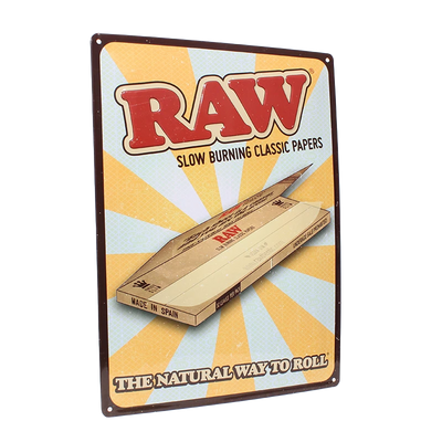 RAW RETRO TIN METAL SIGN 16