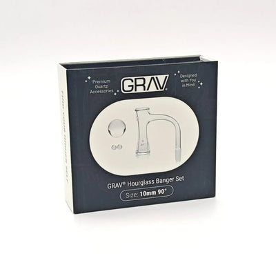 GRAV© 10mm 90ø QUARTZ HOURGLASS BANGER SET QB10T.HG.SET