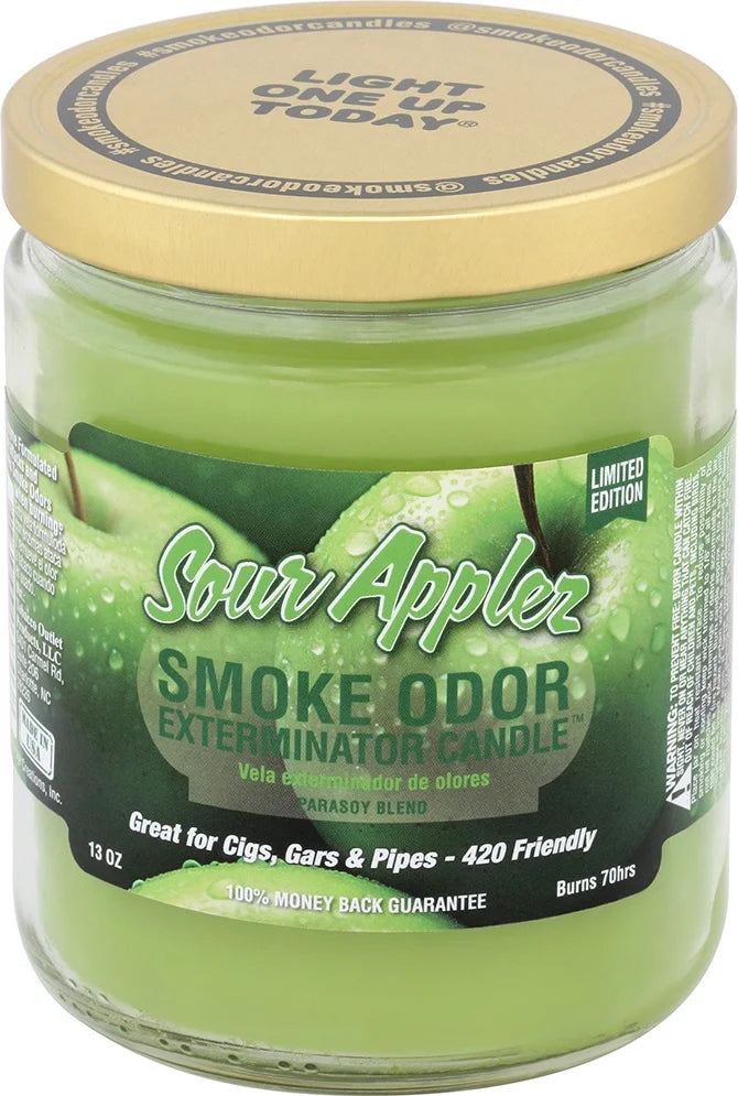 SMOKE ODOR CANDLE 13oz SOUR APPLEZ LIMITED EDITION