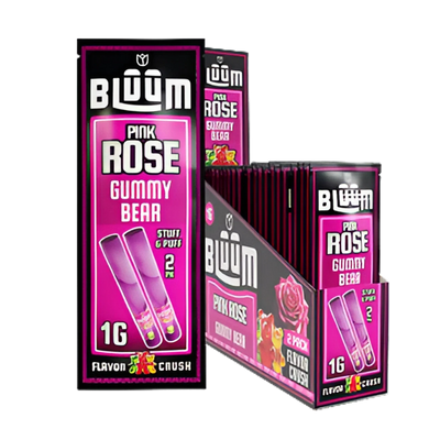 BLUUM ROLLS 1G 2/PK 10PK/BOX ROSE BEAR (GUMMY BEAR)
