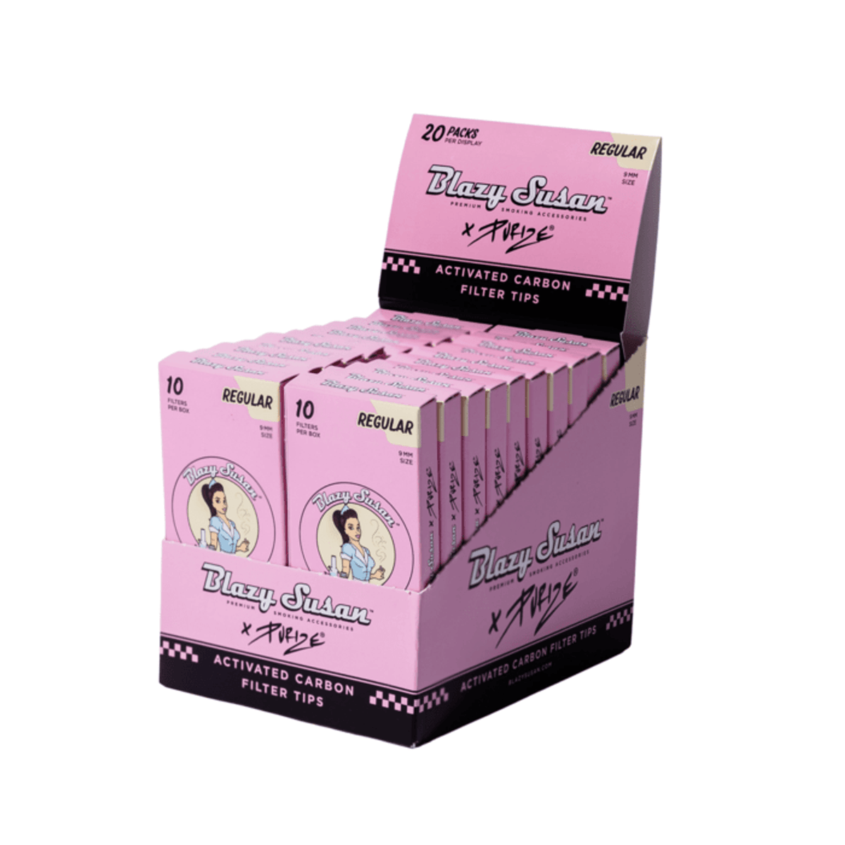 BLAZY SUSAN PINK ACTIVATED CARBON FILTER TIP 20CT – Valley México