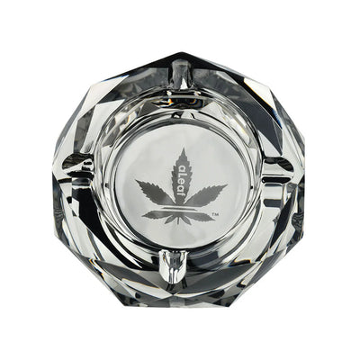 ALEAF DIAMOND ASHTRAY GLASS GUNMETAL