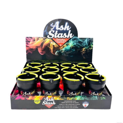 ASH STASH BUTT BUCKETS-BLACK GLOW IN THE DARK 12ct/DISPLAY AS-5