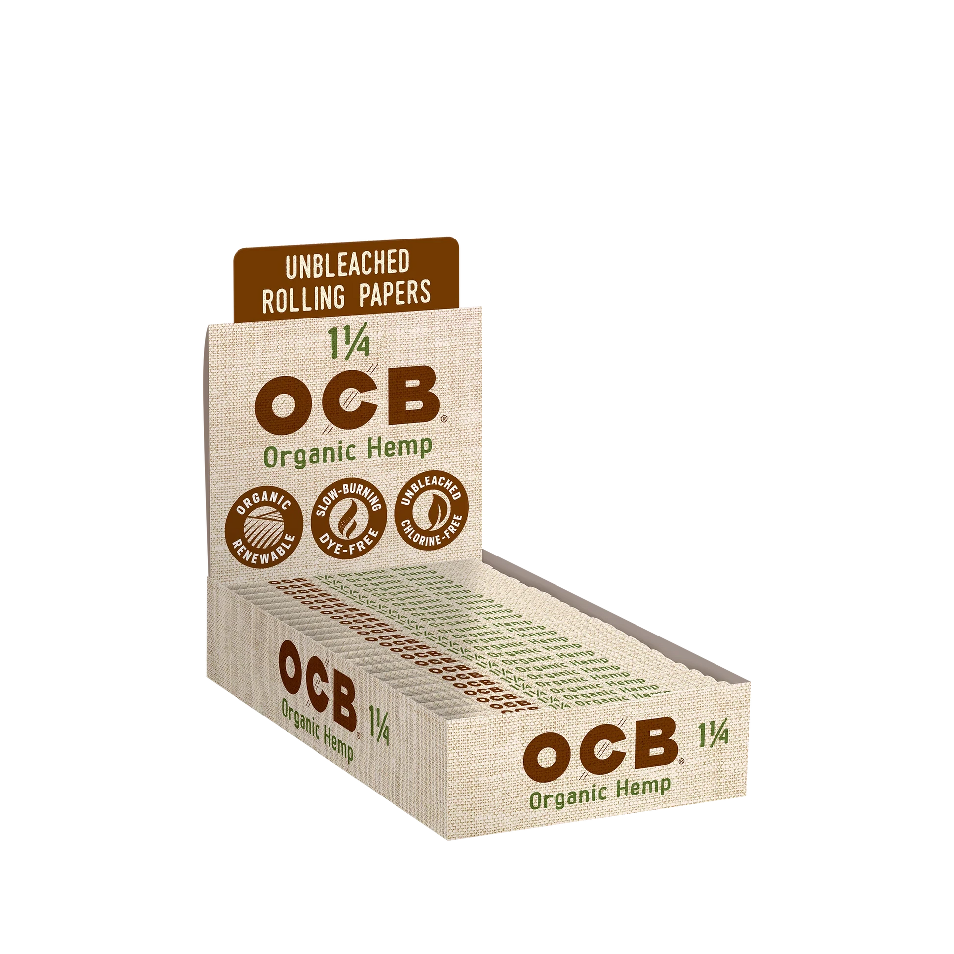 OCB ORGANIC HEMP PAPER 1 1/4 50CT/25PK