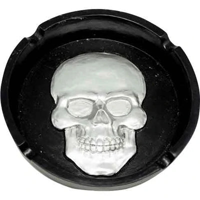 ASHTRAY SILVER SKULL 2992