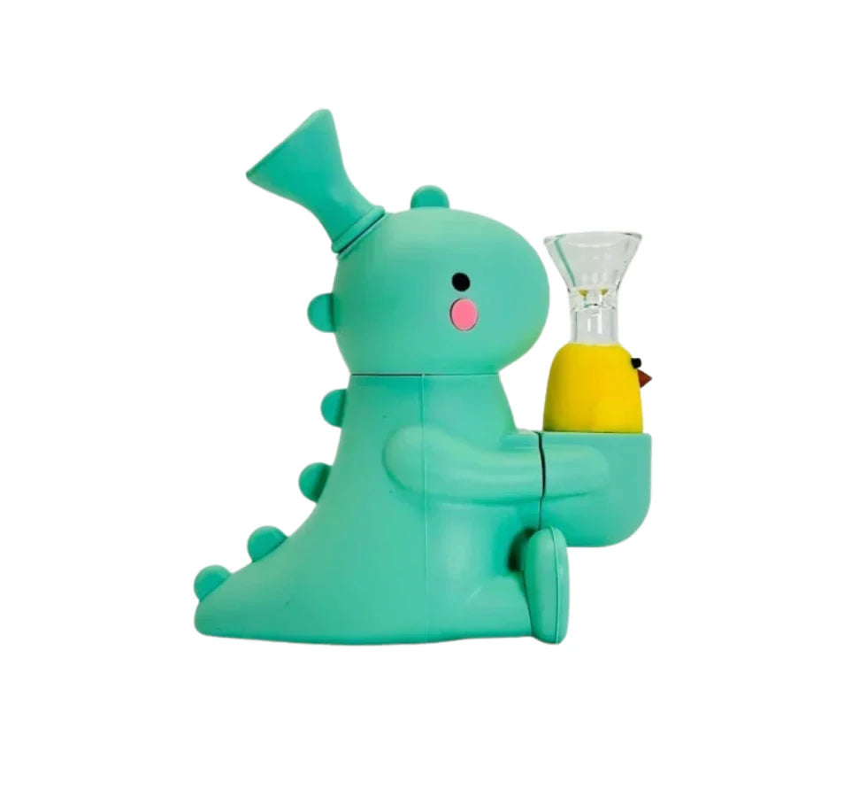 WATERPIPE SILICONE DINO W/DUCK SL5089