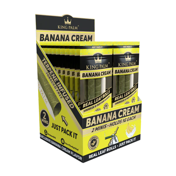 KING PALM MINI SIZE 1G EA 2CT/PK 20PK/DISPLAY BANANA CREAM