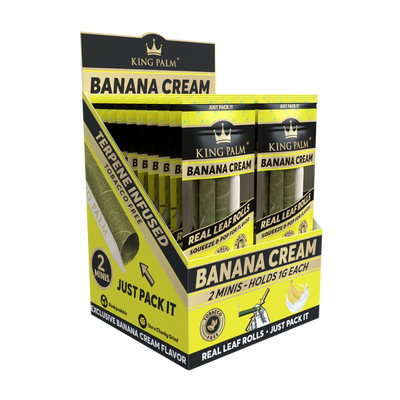 KING PALM MINI SIZE 1G EA 2CT/PK 20PK/DISPLAY BANANA CREAM