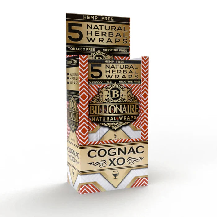 BILLIONAIRE NATURAL WRAPS 5/PK 25/PK BOX COGNAC XO