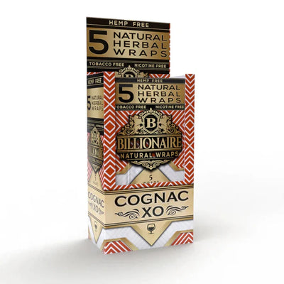 BILLIONAIRE NATURAL WRAPS 5/PK 25/PK BOX COGNAC XO