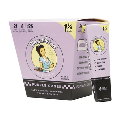 BLAZY SUSAN PURPLE CONES 1 1/4 6PC/PK 21PK/BOX 6 CONES/PK 126 CONES/BOX