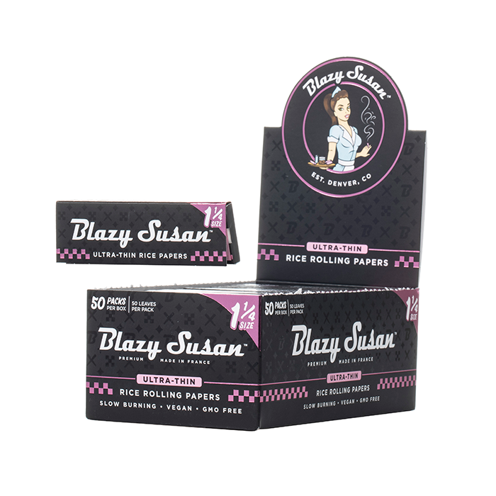 BLAZY SUSAN ULTRA THIN RICE ROLLING PAPERS 1 1/4 (50CT)