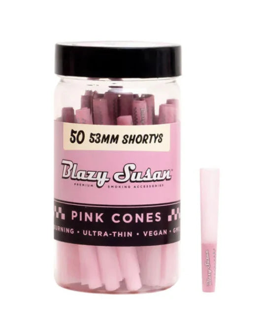 BLAZY SUSAN PINK CONES 53mm SHORTYS 50/JAR