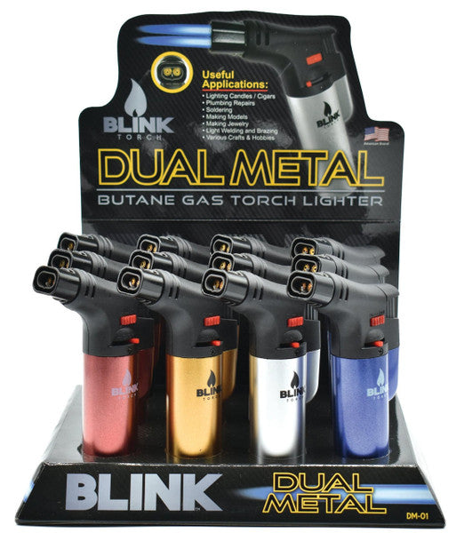BLINK DUAL METAL TORCH LIGHTER 12CT/DISPLAY 42962