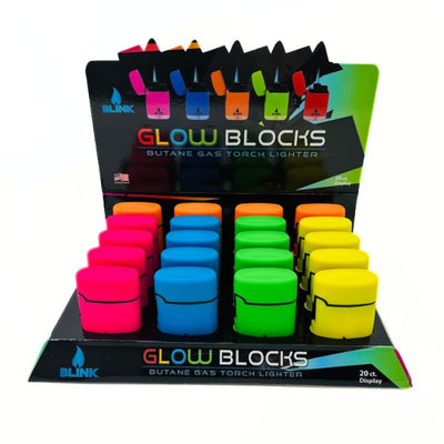 BLINK BLOCK TORCH LIGHTER 20CT/DISPLAY GLOW