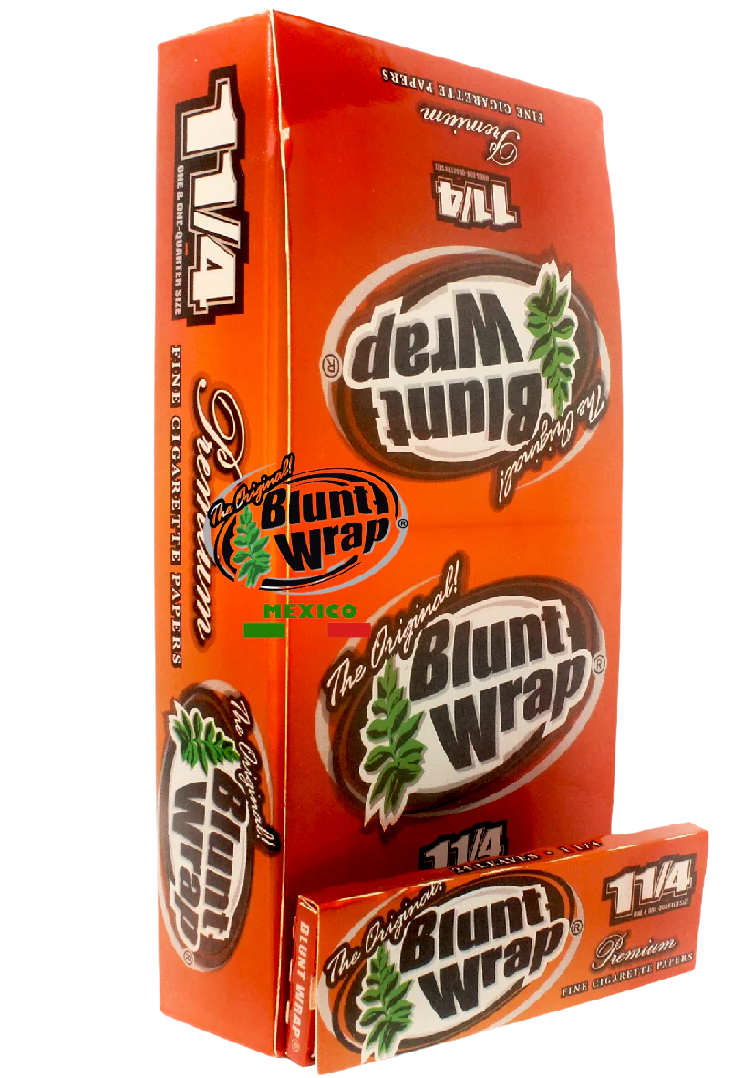 BLUNT WRAP PREMIUM PAPER 1 1/4 24PK/BX (ORANGE BOX)