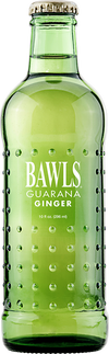 EXOTIC SODA BAWLS HIGH CAFFEINE SODA 10oz. BOTTLE GUARANA GINGER ALE