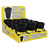 BUTT BUCKET ASHTRAY BLACK (YELLOW BOX) 12/DISPLAY