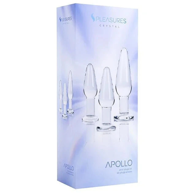 PLEASURES APOLLO ADULT TOY CRYSTAL ANAL PLUG KIT