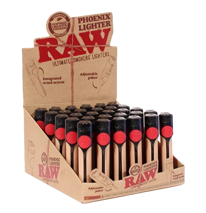 RAW PHOENIX LIGHTER 30CT/DISPLAY CLASSIC HAZMAT