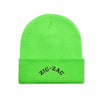 ZIG ZAG BEANIE LOGO NEON GREEN