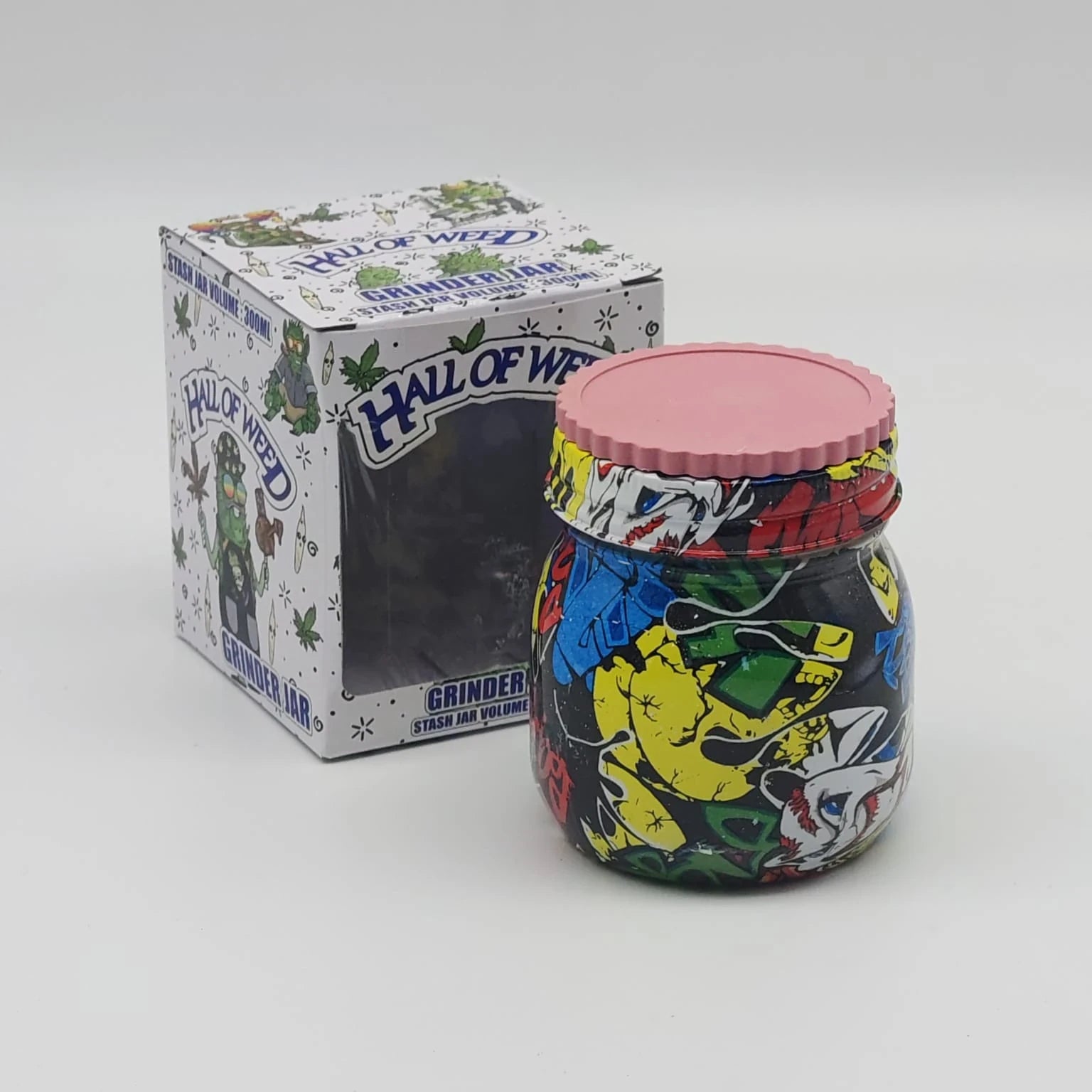 HALL OF WEED BIODEGRADABLE GRINDER JAR STASH JAR VOL.300ML