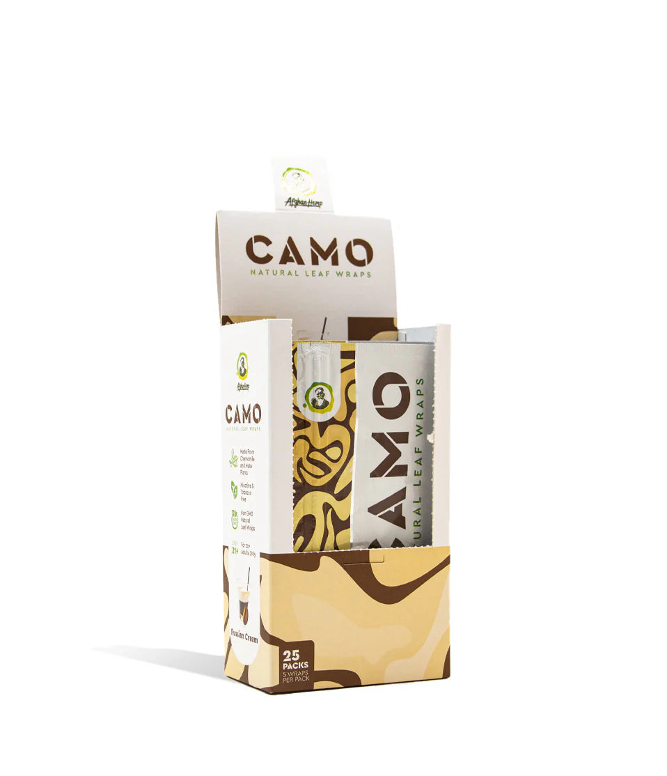 CAMO NATURAL LEAF WRAPS 5CT/PK 25PK/BOX RUSSIAN CREAM