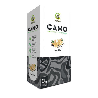 CAMO NATURAL LEAF WRAPS 5CT/PK 25PK/BOX VANILLA