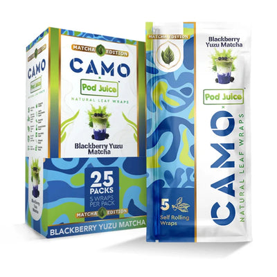 CAMO X POD JUICE WRAPS MATHCA EDITION 25PK / BOX | BLACKBERRY YUZU MATCHA