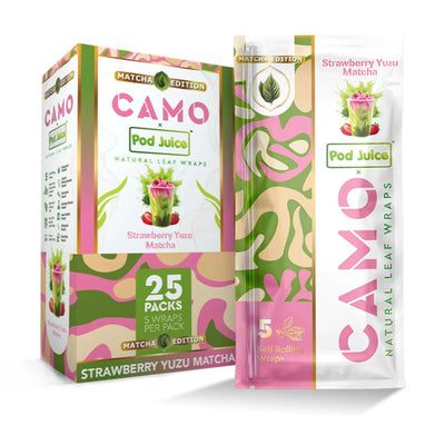 CAMO X POD JUICE WRAPS MATHCA EDITION 25PK / BOX | STRAWBERRY YUZU MATCHA