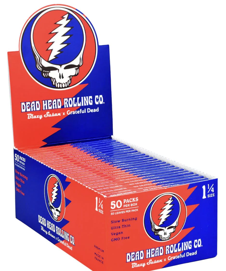 BLAZY SUSAN X GRATEFUL DEAD PAPER & CONES DEAD HEAD 1 1-4 ROLLING PAPER 50PK
