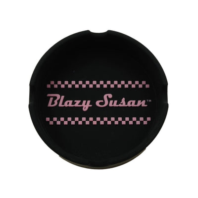 BLAZY SUSAN ASHTRAY WORDMARK BLACK WITH PINK