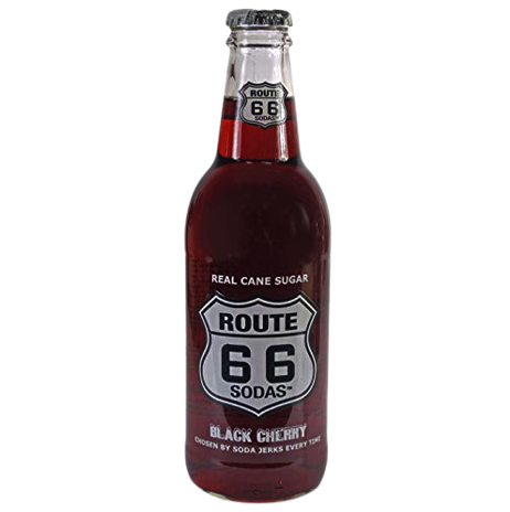 EXOTIC SODA ROUTE 66 12oz. BOTTLE BLACK CHERRY