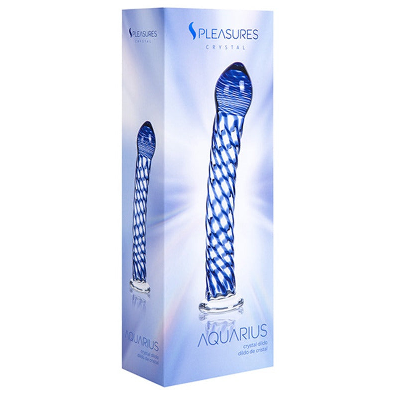 PLEASURES AQUARIS ADULT TOY CRYSTAL DILDO
