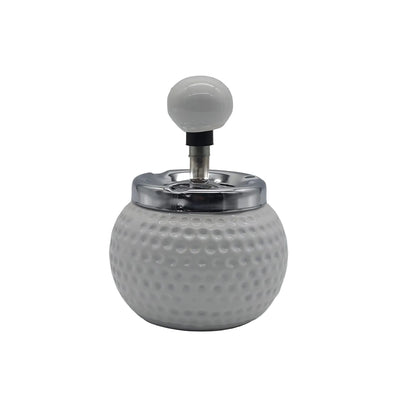 ASHTRAY CERAMIC W/PUSH-DOWN BALL SHAPED
