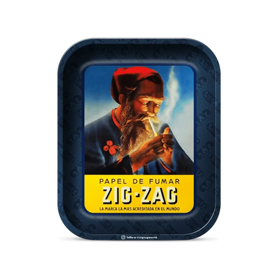 ZIG ZAG ROLLING TRAY LARGE VINTAGE BLUE