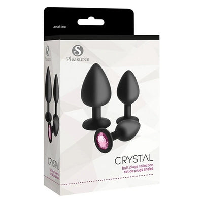 PLEASURES CRYSTAL ADULT TOY ANAL PLUG KIT