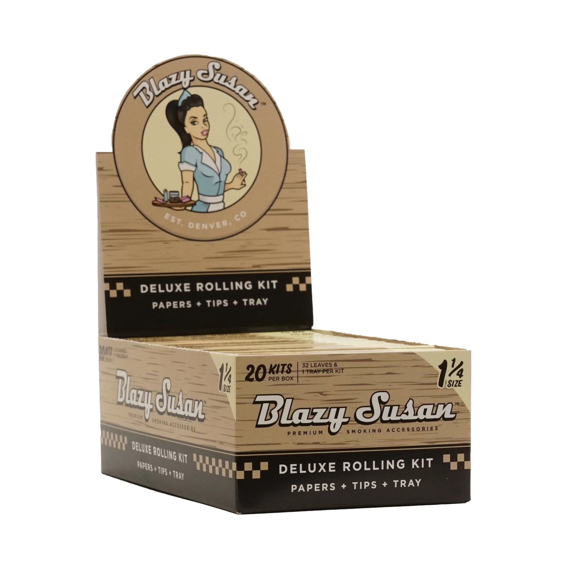 BLAZY SUSAN DELUXE ROLLING KIT 1 1/4 BROWN