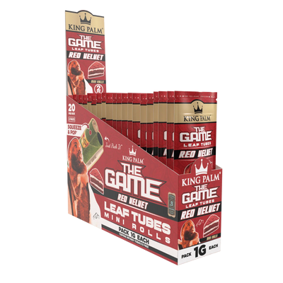 KING PALM LEAF TUBES MINI ROLLS 1G 2/PK 20PK/BOX RED VELVET